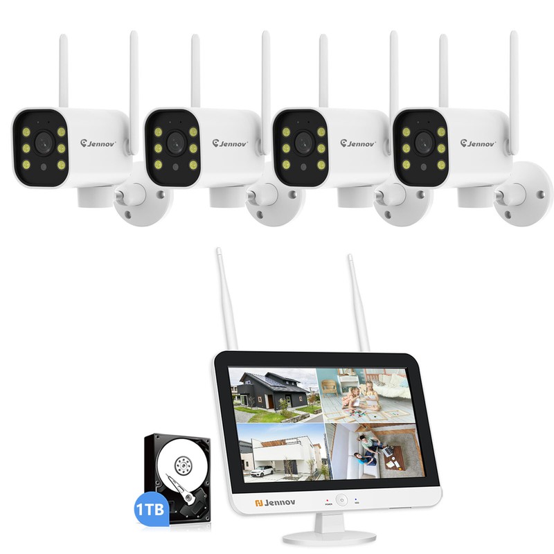 5MP Surveillance Camera System Wireless Security Home Outdoor WiFi 10CH NVR 1TB