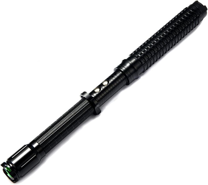 All-in-One Black Metal Stun Gun 18.9" - 80M Volts, LED Flashlight, Self-Defense gallery