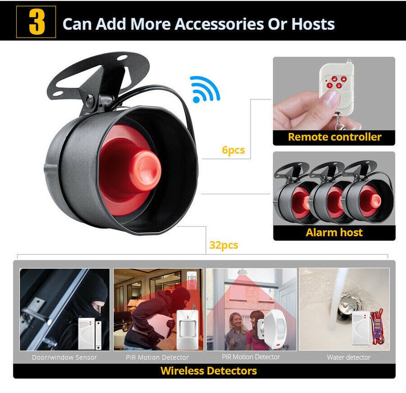 Tuya Wi-Fi Wireless Alarm System Alexa Google Burglar Home Security Door Sensor gallery