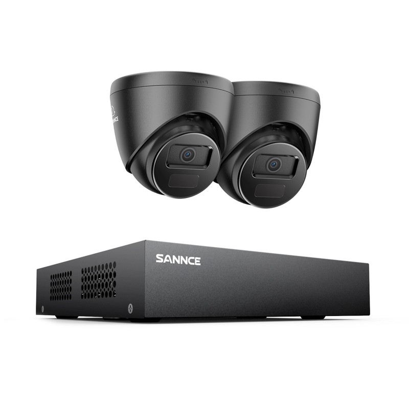 SANNCE 5in1 8CH DVR 1080P CCTV Security Camera System AI Human Detection H.265+