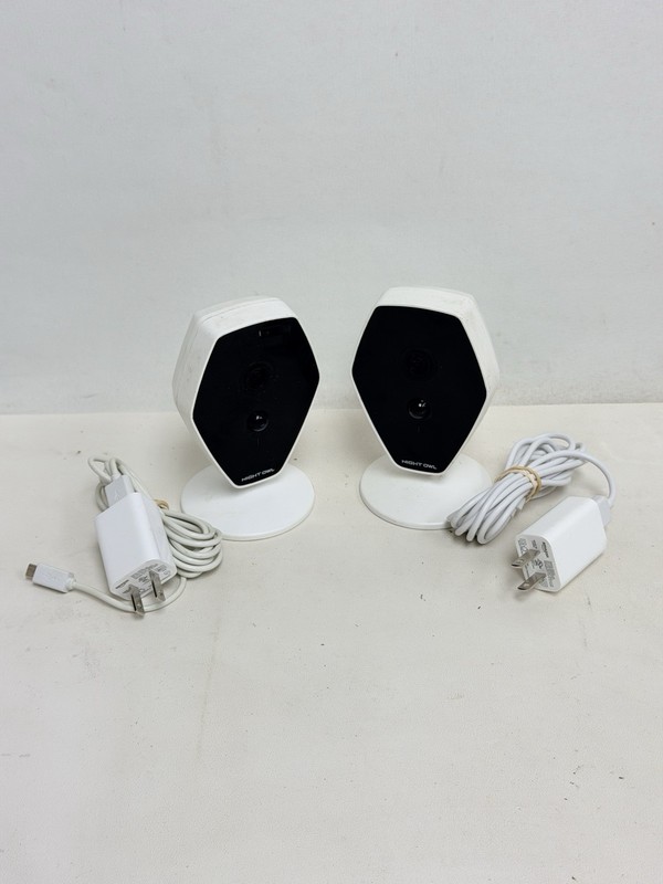 Lot of 2 - Night Owl Wireless Indoor Security Cameras (WCM-HT20W-IN)