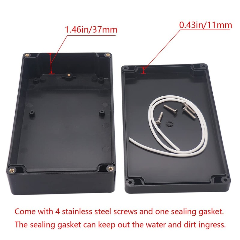 Otdorpatio Project Box IP65 Waterproof Junction 7.87"x4.72"x2.2", Black gallery