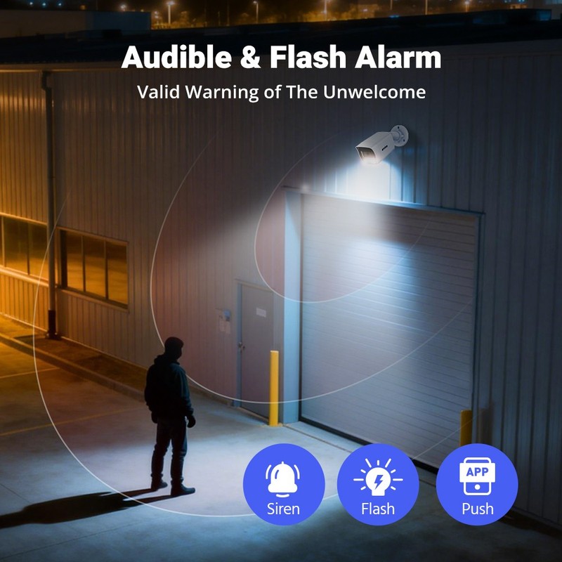 ANNKE 5MP Audio POE Security Camera System 4K 8CH 8MP NVR Outdoor Night Vision gallery
