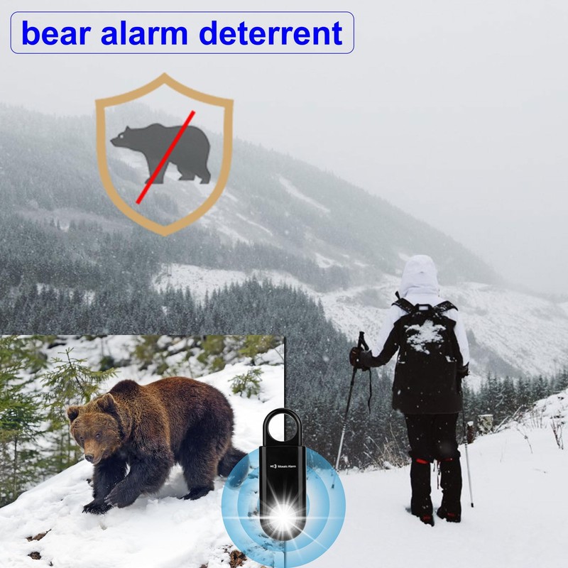 135dB Rechargeable Personal Safety Alarm Strobe Light Flashlight Keychain Sir... gallery