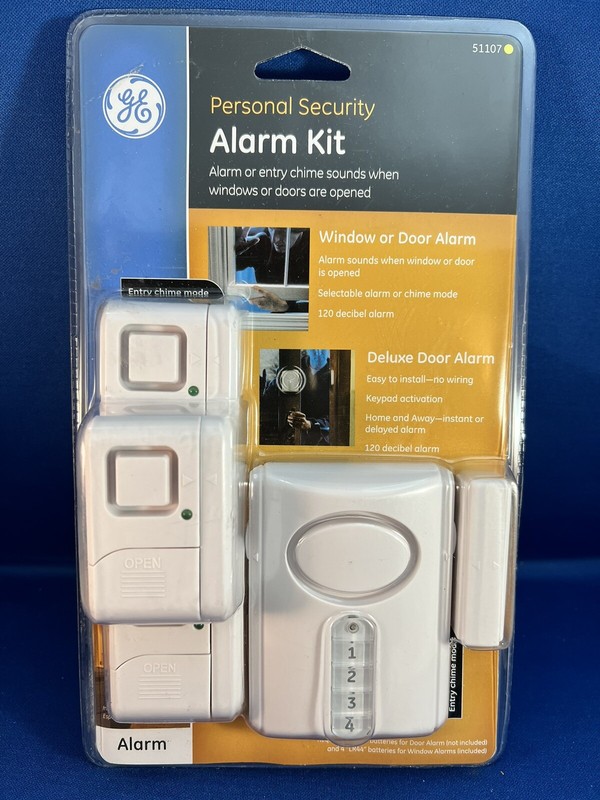 GE Personal Security Alarm Kit #51107 – Window or Door Alarm – New in Package