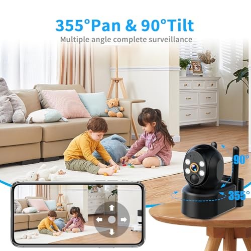 WiFi Security Camera Wireless Outdoor 2 Packs,360° PTZ Solar Camera 2PACK gallery