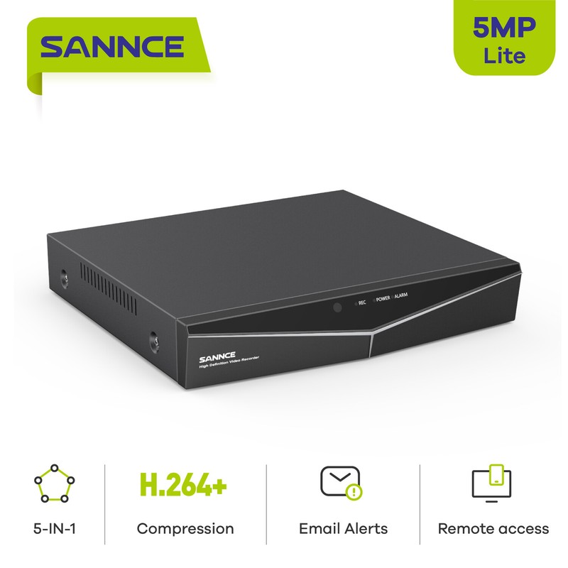 SANNCE 5IN1 5MP Lite 8CH DVR CCTV Security Video Recorder For Home CCTV System