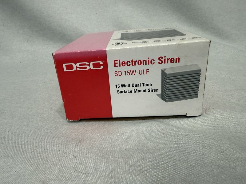 DSC Electronic Alarm Siren SD - 15W-ULF ~ 15 Watt Dual Tone Surface Mount NIB gallery