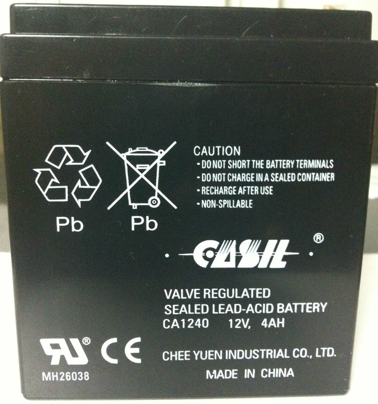 Casil CA-1240 12V 4AH SLA Battery – Casil CA1240 Alarm Control System 2 Yr. Warr
