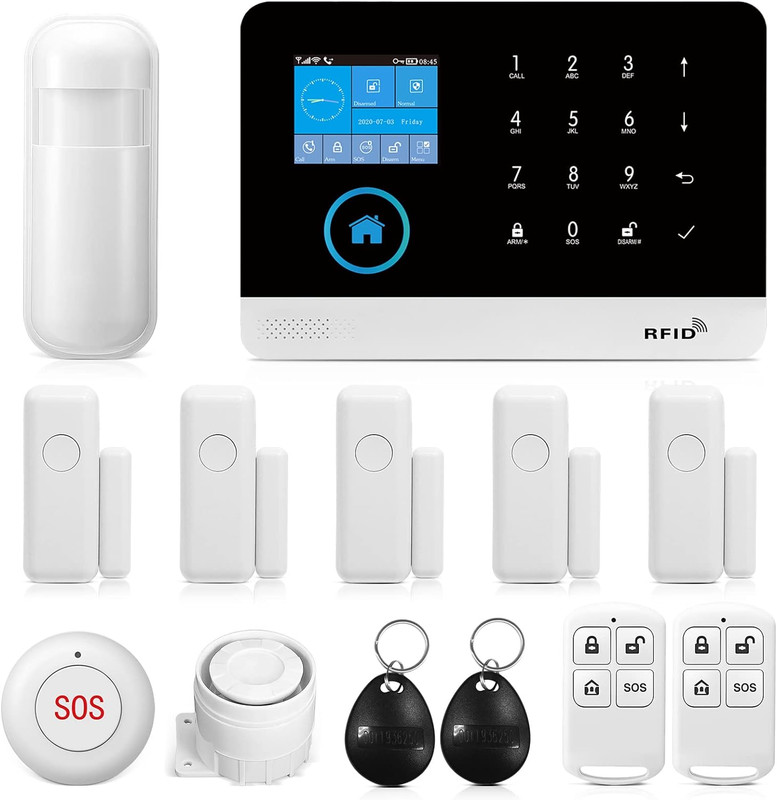 Wireless Wifi Smart Home Security DIY Alarm System with Motion Detector,Notifica
