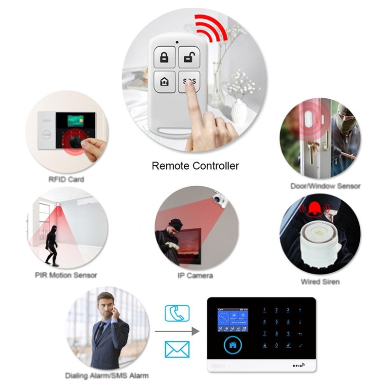 Home Alarm System Remote Control Work with PG103 PG107Alarm Control Home7355 gallery
