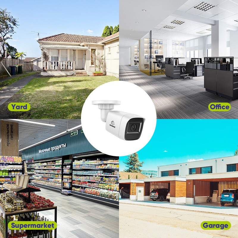 SANNCE 1x HD 1080P Outdoor 2MP Video CCTV Smart Security Camera IR Night Vision gallery