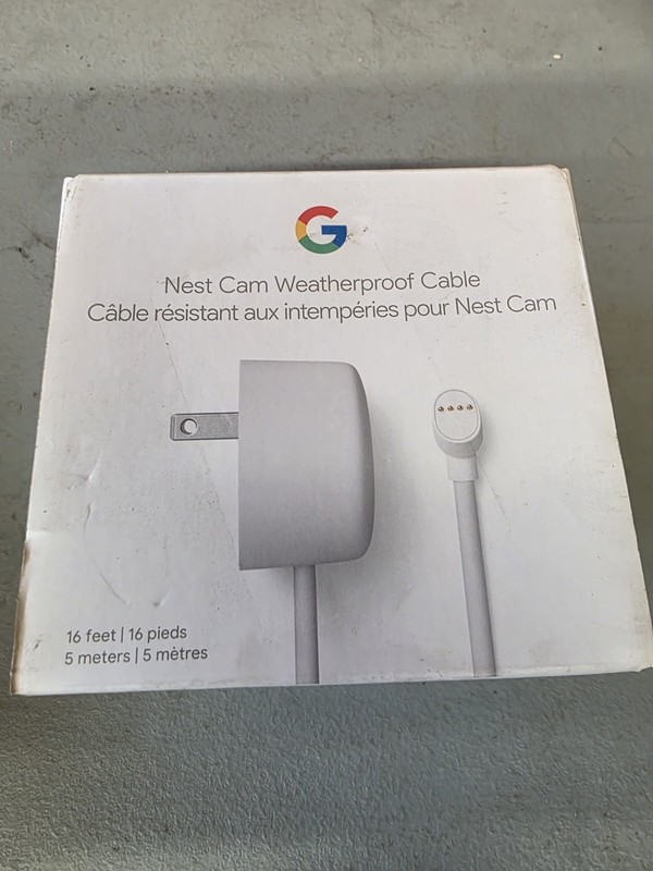 Google Nest Weatherproof Cable for Nest Camera (16 feet / 5 meters) Snow