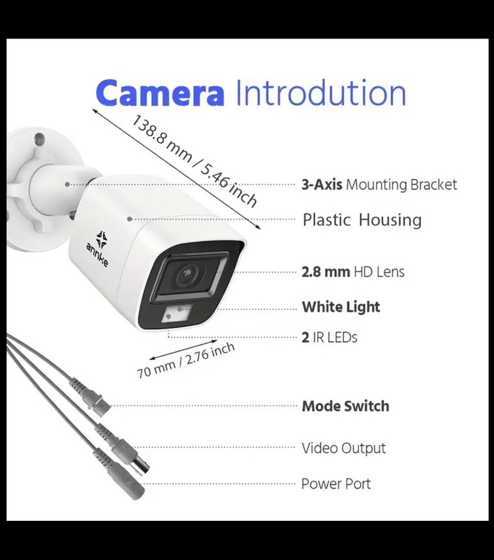 ANNKE 4K 8 Channels Analog DVR System With 2TB HD Installed, Four 4K Cameras gallery