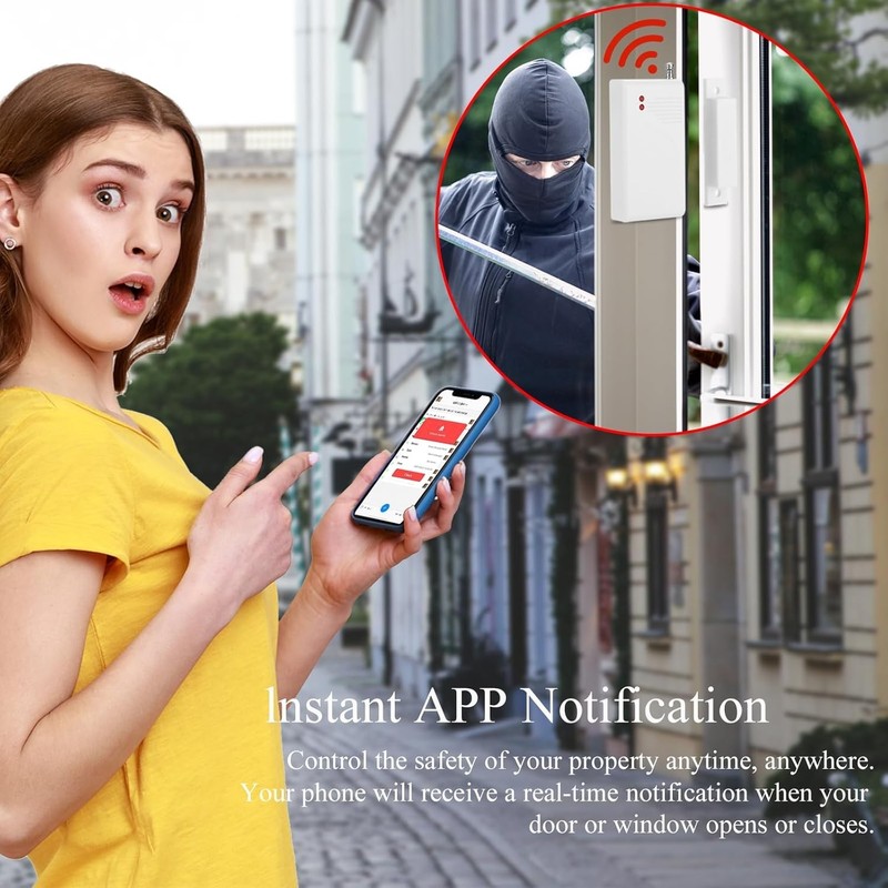 Versatile Wireless Burglar Alarm System with Real-Time Alerts - 24-Piece Set gallery