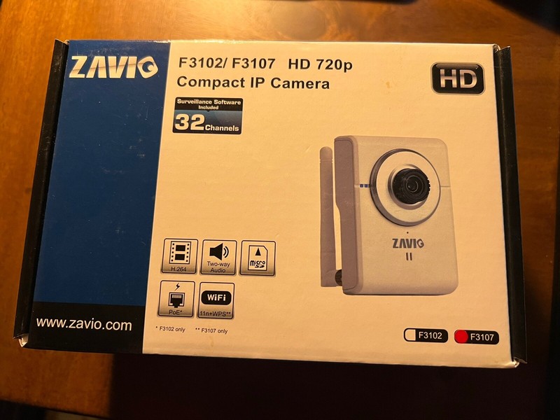 ZAVIO F3107 720p Network Camera Compact IP Camera Micro SD Slot Free Shipping!