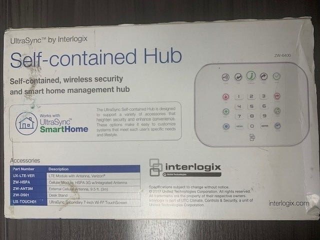 ULTRASYNC by by INTERLOGIX Self-Contained wireless security Hub ZW-6400