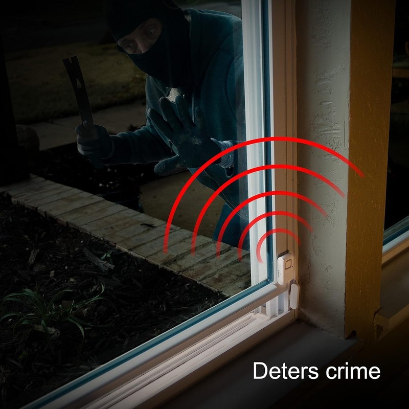 120dB Wireless Window & Door Alarm - Battery Powered Home Security Solution gallery