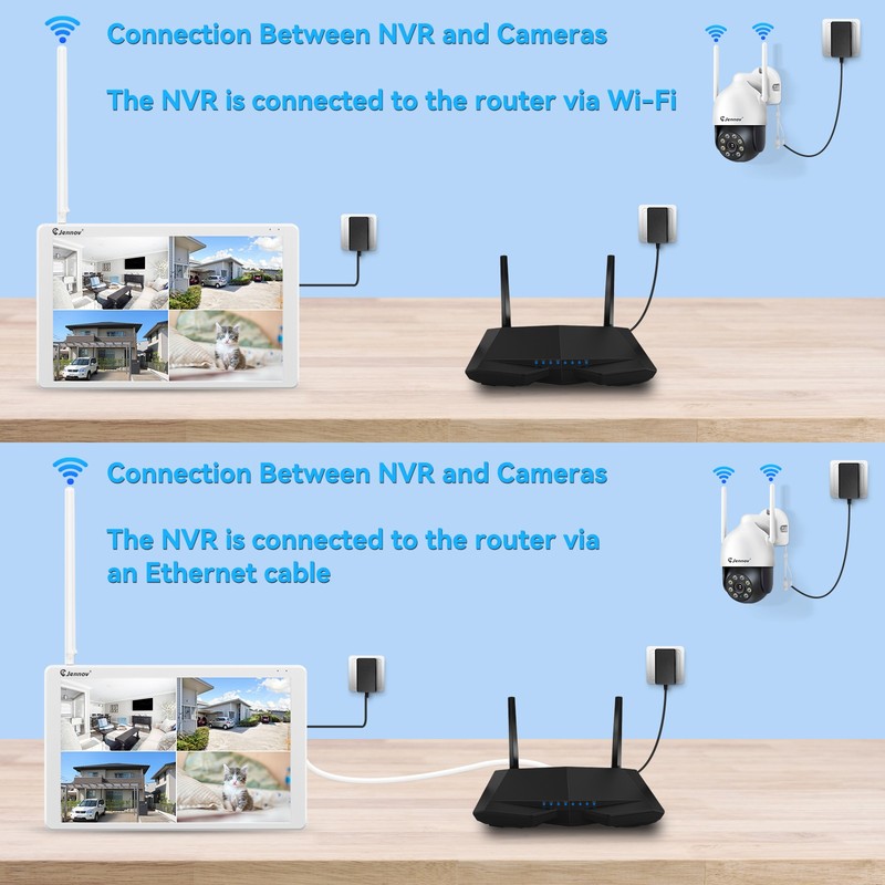 JENNOV Wireless 5MP Security Camera System NVR Two Way Audio Human Detection gallery