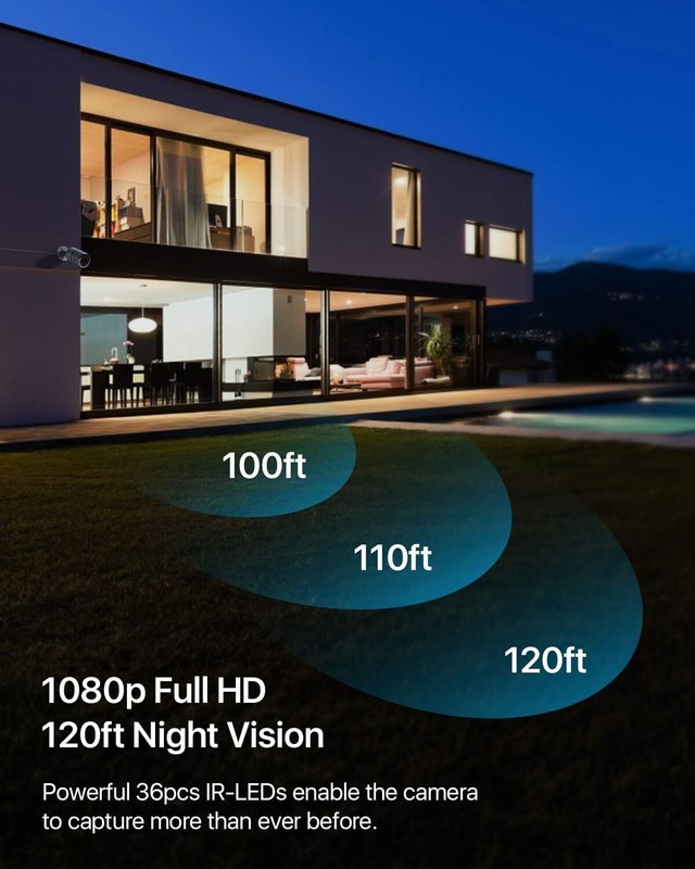 ZOSI 16CH 5MP Security Camera System IP66 AI Motion Detection 24/7 Recording 2TB gallery