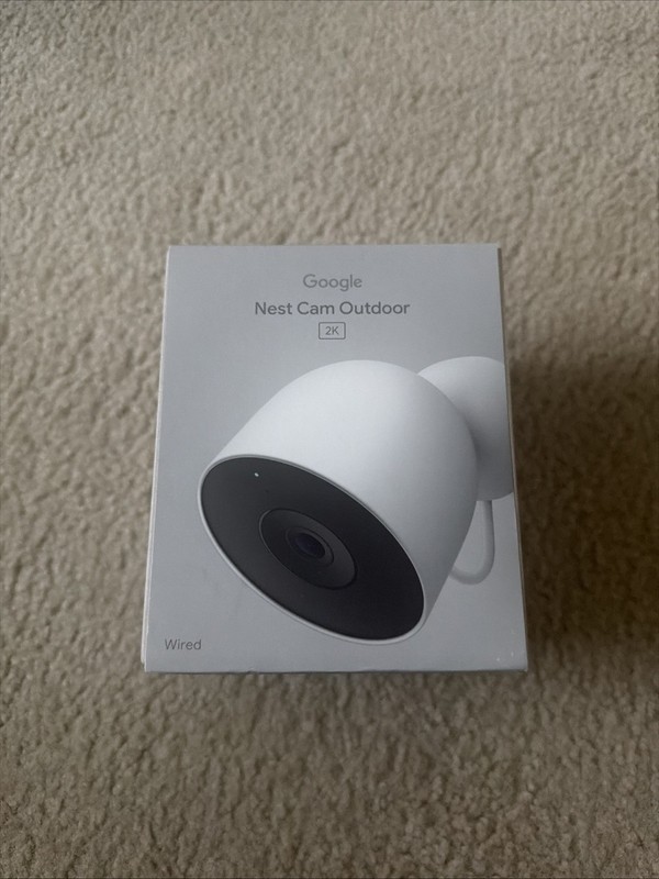 GOOGLE NEST CAM OUTDOOR 2K WIRED SECURITY CAMERA 2ND GEN (GA09963-US) NEW/SEALED