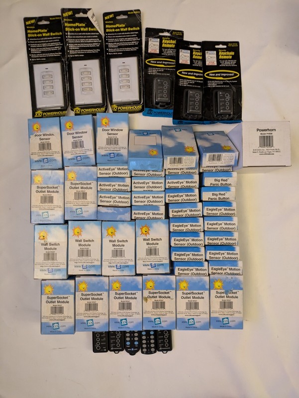 Lot of 50+ X10 Powerhouse Security System Window Door Sensor Outlet Remote NEW