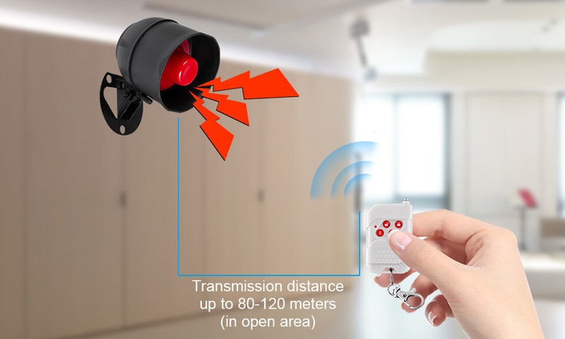 110db Security Alarm System Kit Set Wireless Loud Speaker Siren Horn In/Out Door gallery