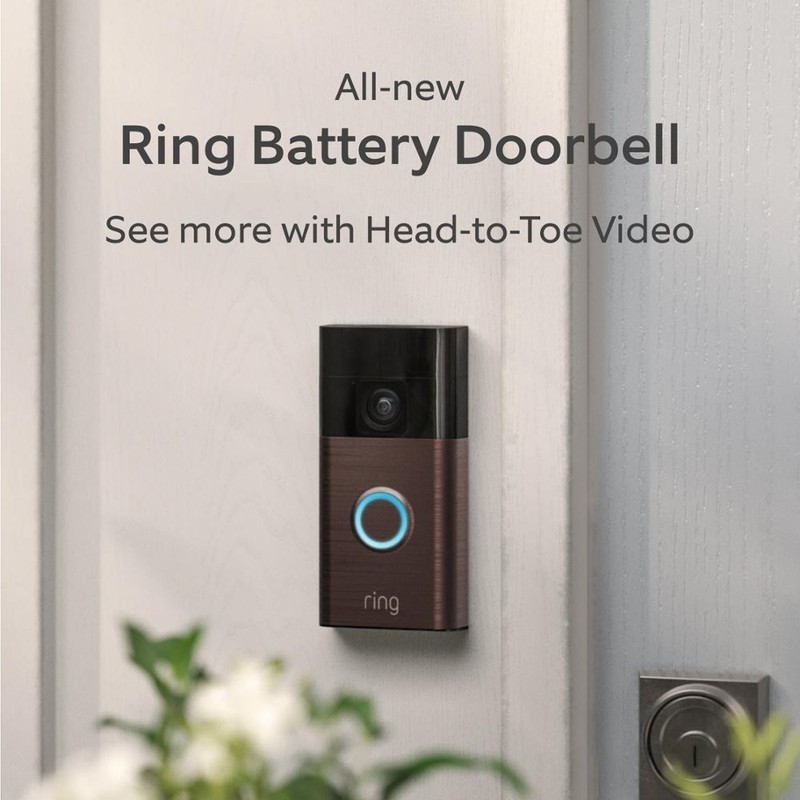 Ring Battery Doorbell, Venetian Bronze, Chime 3, Outdoor Cam Plus & Indoor Cam gallery