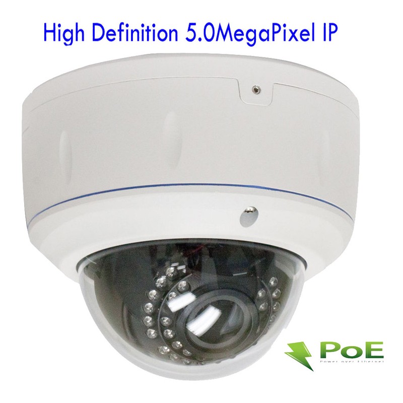 5MP High Definition 1920P PoE Onvif IP Surveillance Security Camera 3D DNR, WDR