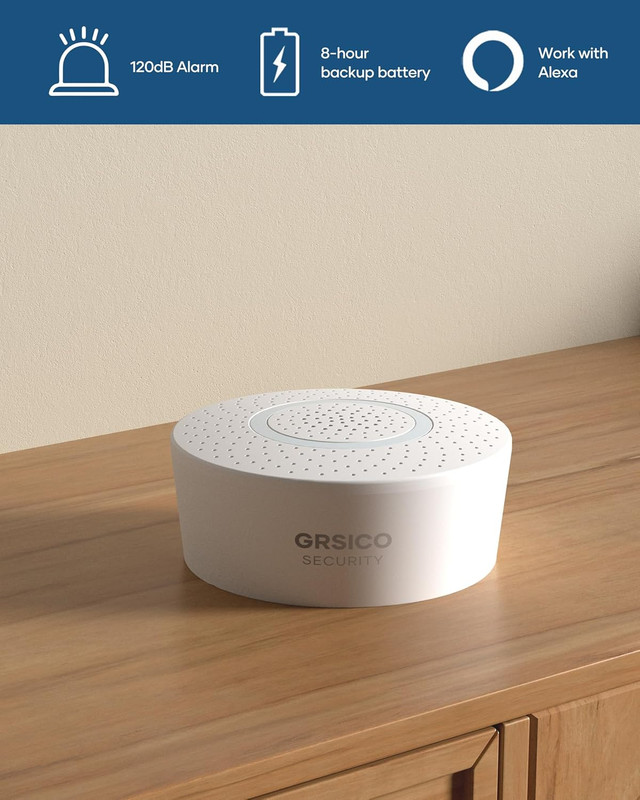 DIY 9-Piece Wifi Home Security System with 120Db Siren & App Control gallery