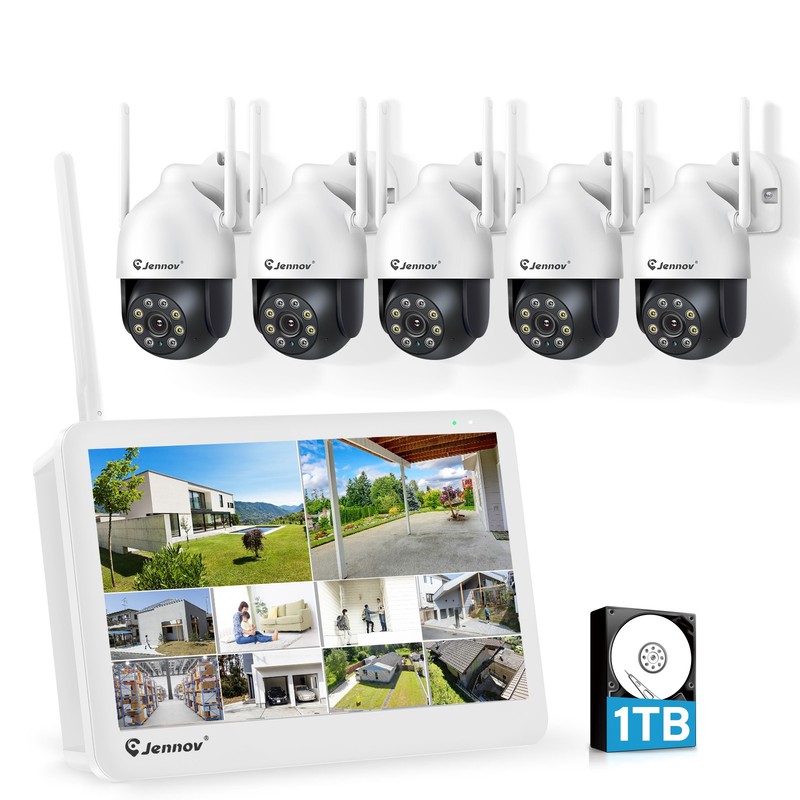 Wireless WiFi Security Camera Monitor System Smart Outdoor Color Night Vision