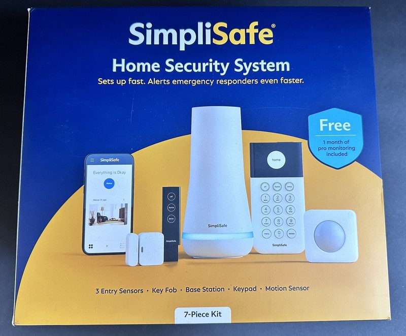 SimpliSafe Smart Home Security System 7 Pieces Kit Set Up Fast, White Color