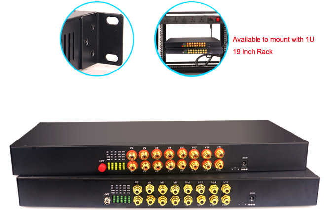 16 Audio Fiber optic Media Converters for Broadcast system(Tx/Rx) Kit