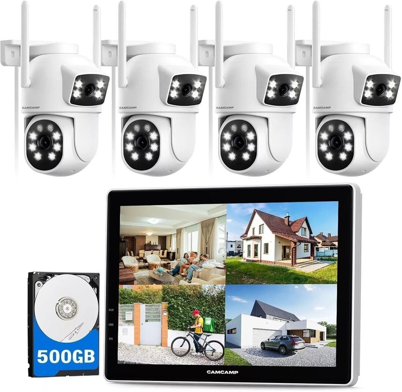 4MP 10CH NVR WIFI Color Night PT Wireless Security Camera System Two Way Audio gallery