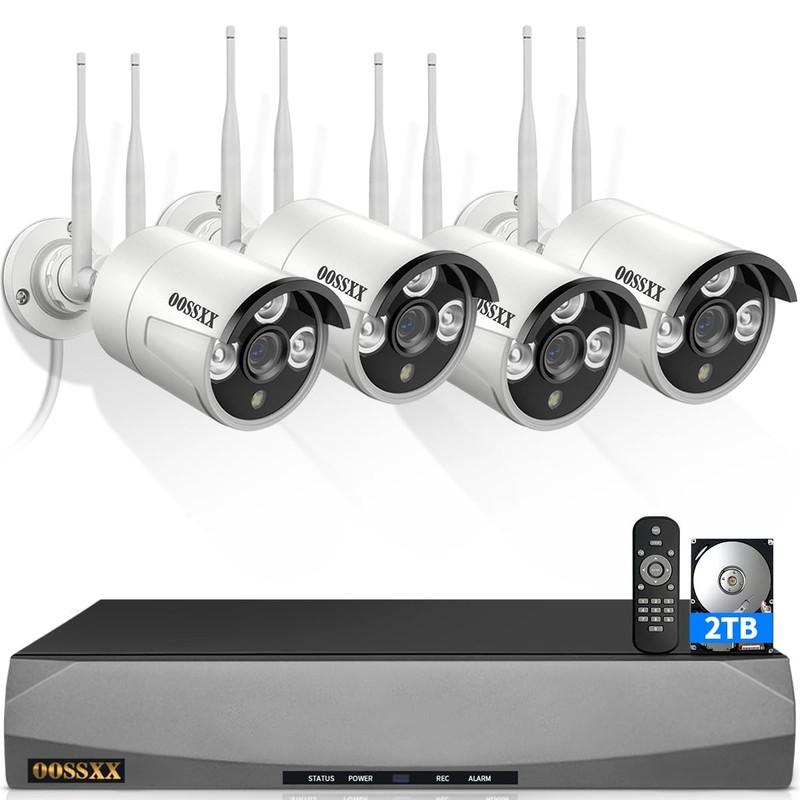 (2026 Update) Wireless WiFi Outdoor Security Camera System, IP67 Waterproof D…