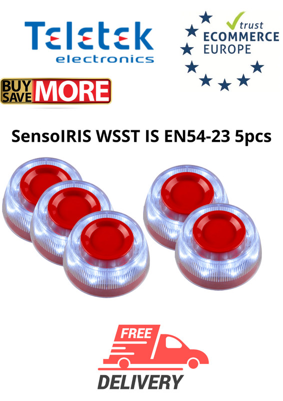 TELETEK Fire Alarm Addressables / Sirens / SensoIRIS WSST IS EN54-23 5pcs