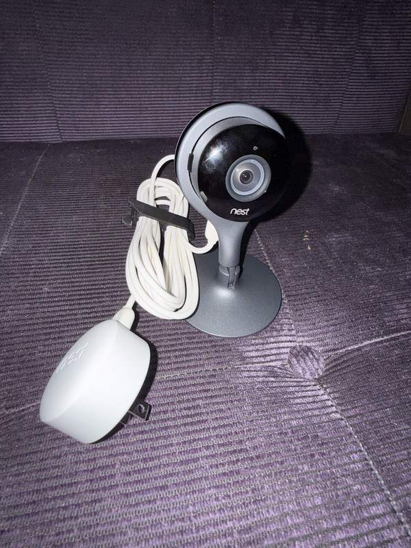 Google Nest Cam Indoor Security Camera WiFi A0005 Whit Power Cord