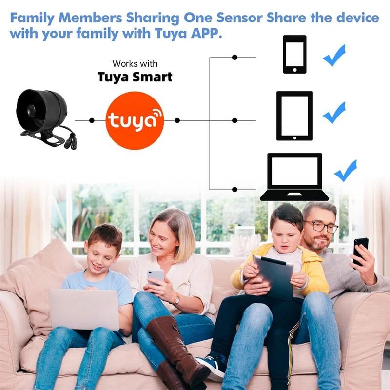 For Tuya Smart WIFI Security Alarm System Kit 110dB Wireless Loud Siren Horn gallery