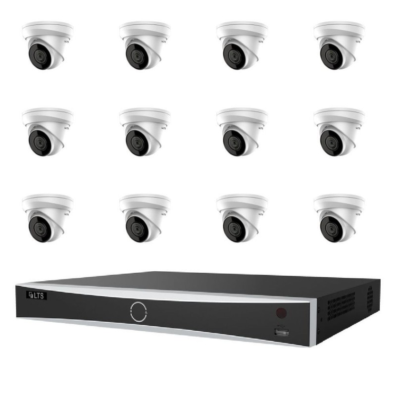 LTS Platinum KIT-PVN16C12-4TB 16-Channel NVR, 12 x 4MP IP Turret Camera, 4TB HDD