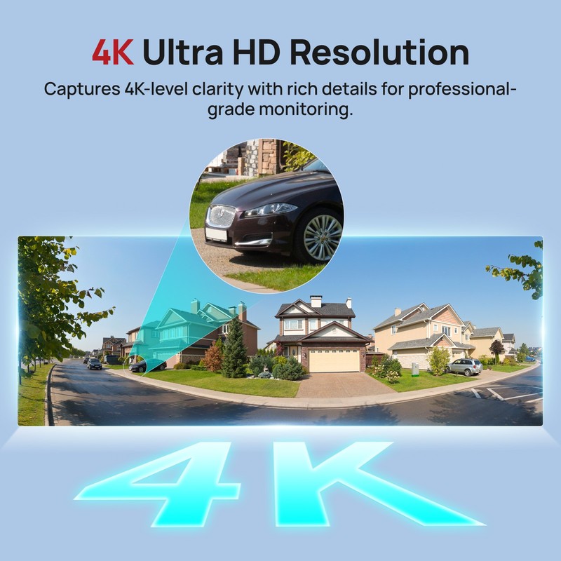 Vikylin 4K 16CH 16POE NVR CCTV System 8MP Camera Outdoor Full Color+IR Audio Lot gallery