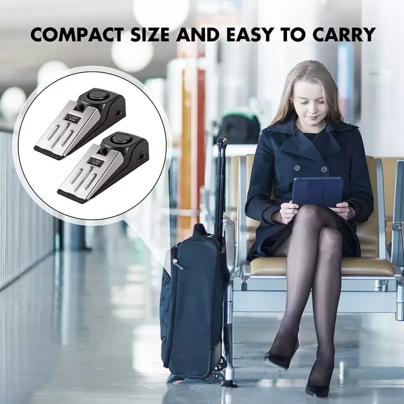 Door Stop Alarm, Door Stopper Security for Home Travel Apartment with 120DB gallery