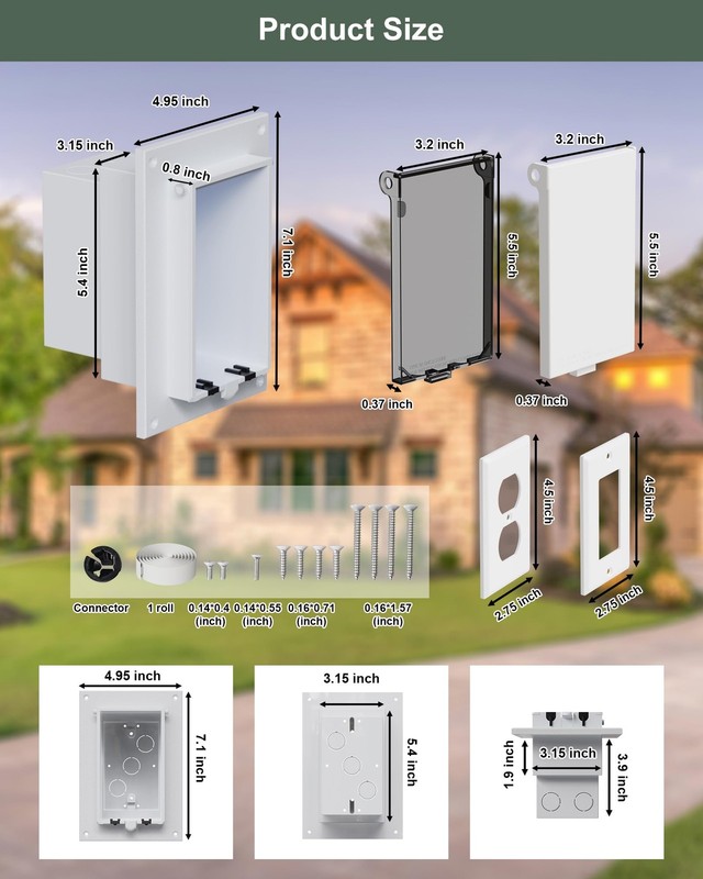DBVR1W-1 Low Profile IN BOX Exterior Box, Outdoor Clear-1 Pack, 1-Pack Clear gallery