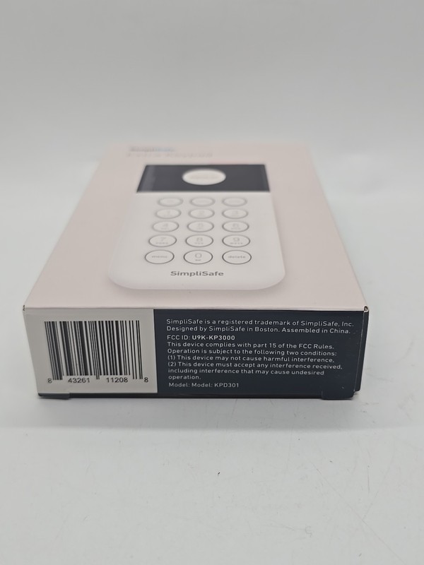 SimpliSafe Home Security System GENUINE Wireless Keypad Remote White SSKP3 gallery