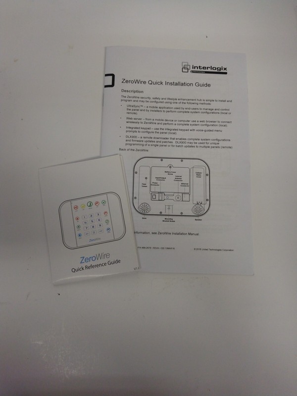 Interlogix ZW-6400 Zero Wire Self Contained Alarm System *Missing battery* gallery