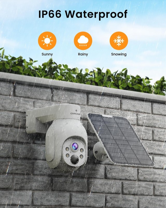 4MP WiFi Security Camera System Battery Solar Panel Wireless 2Way Talk Pan-Tilt gallery