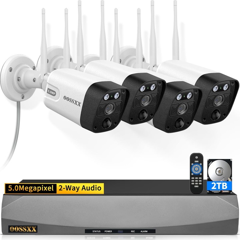 (2026 Update 120 Days Storage) Wireless WiFi Outdoor Security Camera System w...