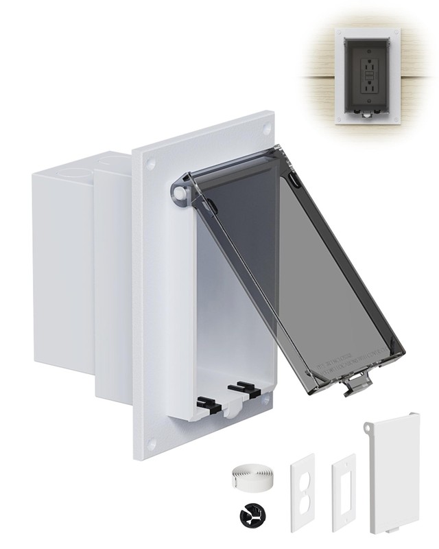 DBVR1W-1 Low Profile IN BOX Exterior Box, Outdoor Clear-1 Pack, 1-Pack Clear