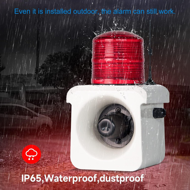 YASONG SLA-800Y Wireless Remote Control Alarm Siren(2Km/1.24 Mi), LED Strobe War gallery