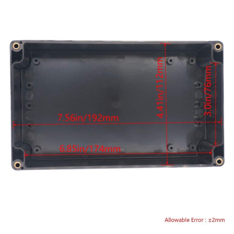Otdorpatio Project Box ABS Plastic Black Electrical 7.87"x4.72"x2.95", gallery