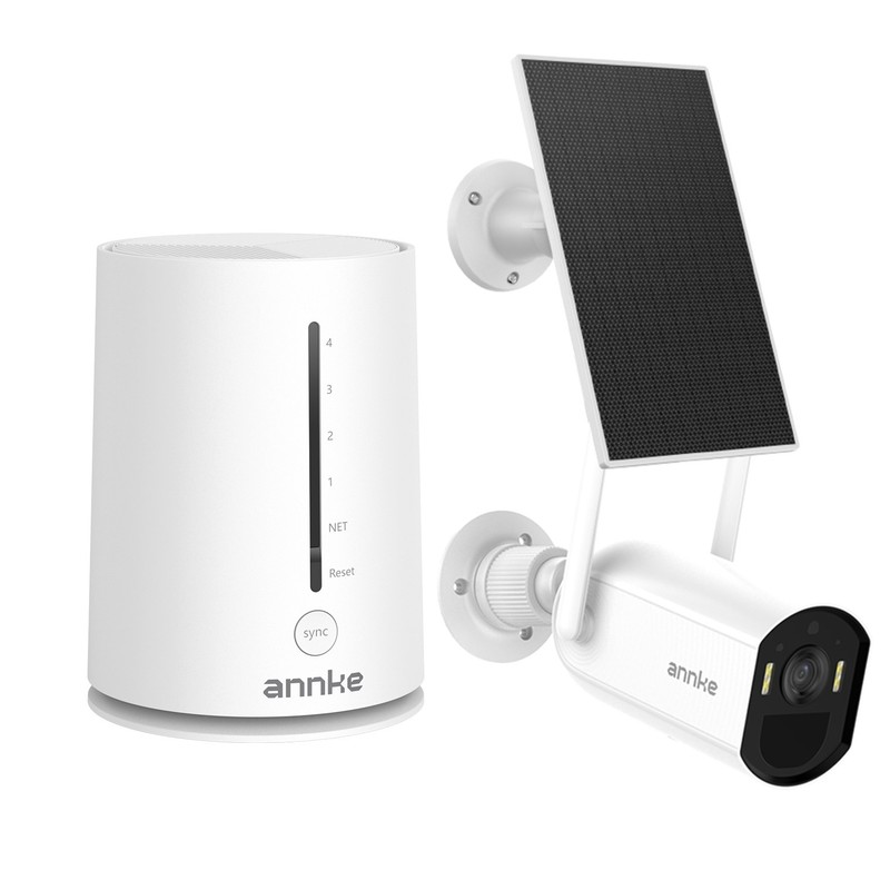 ANNKE 4MP Wireless Security Camera System Solar Battery Powered WIFI Color Night